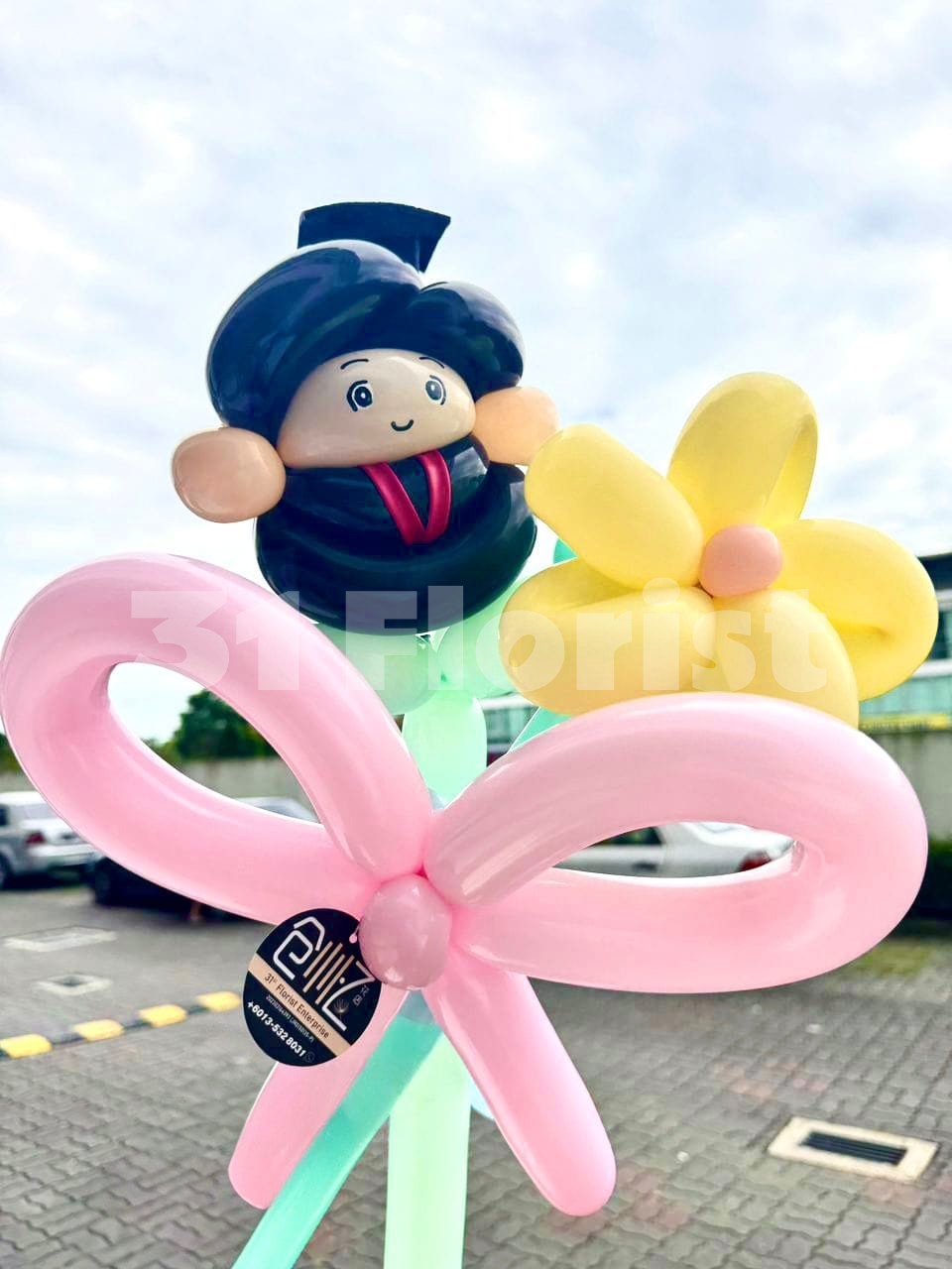 气球毕业花束