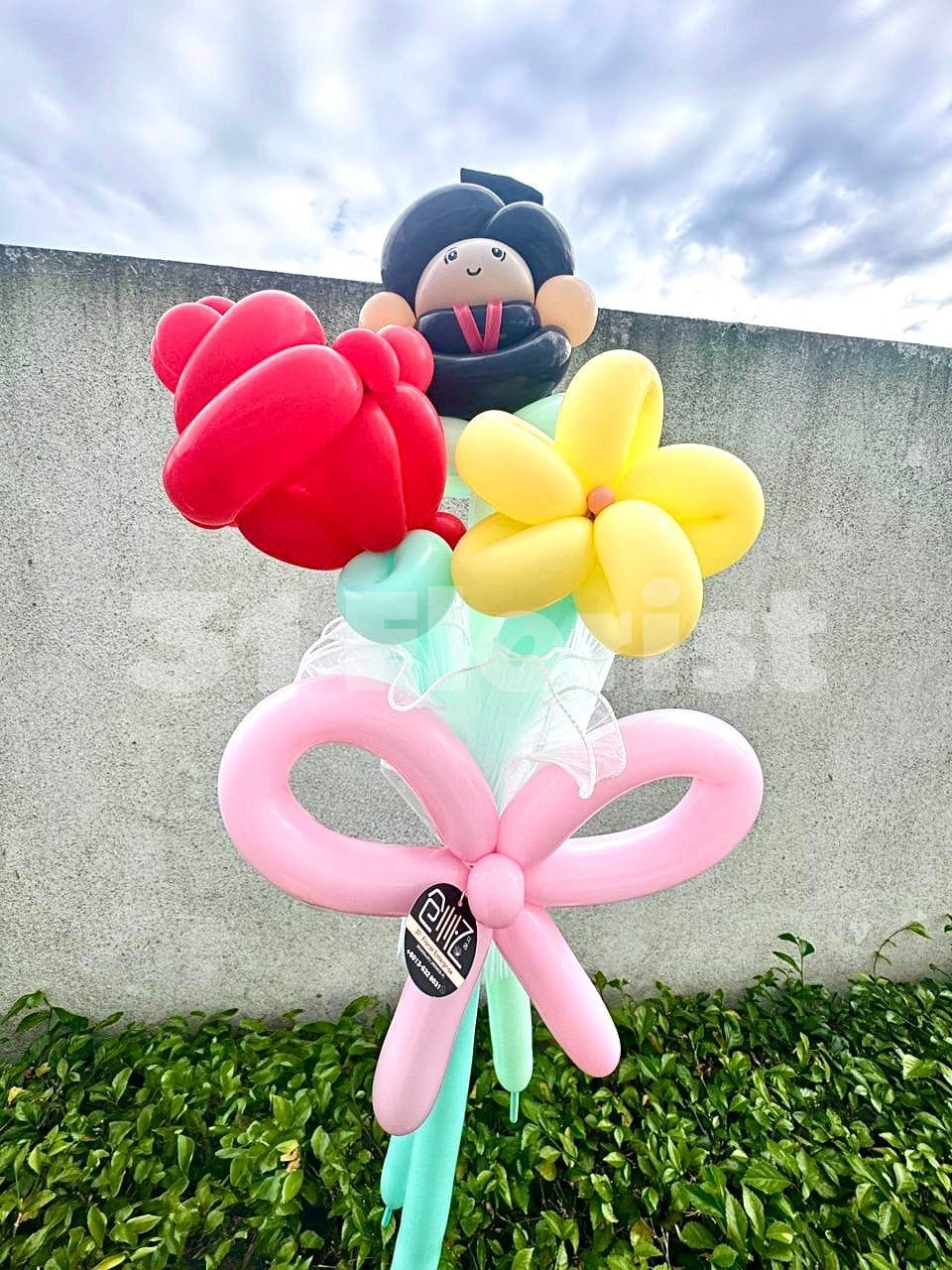 气球毕业花束