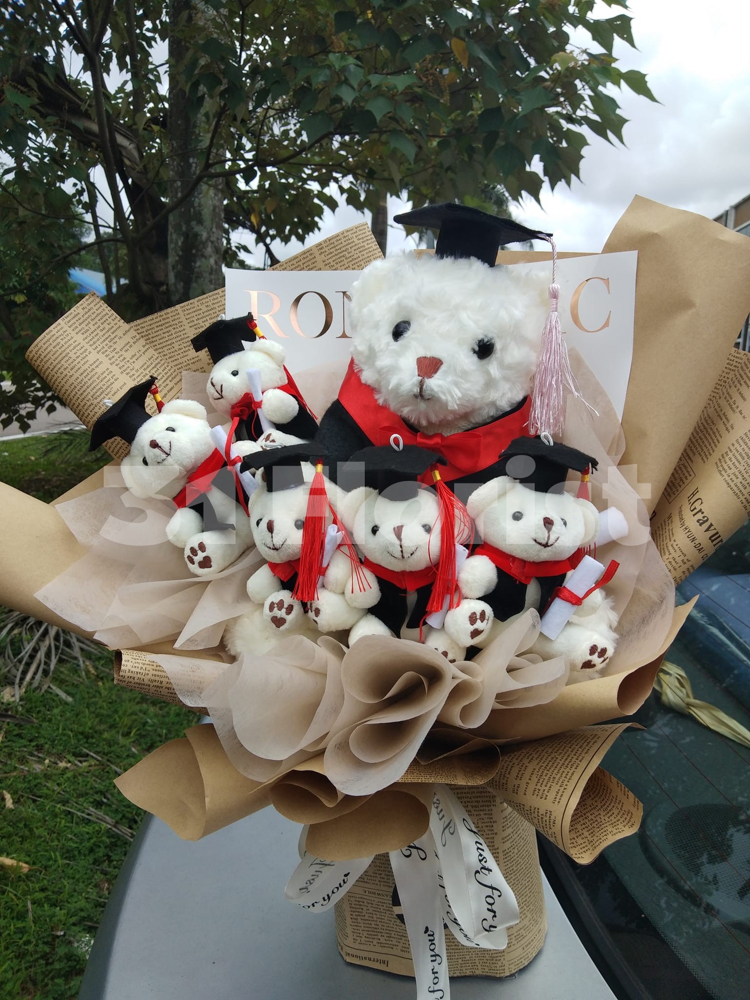 毕业熊熊系列花束