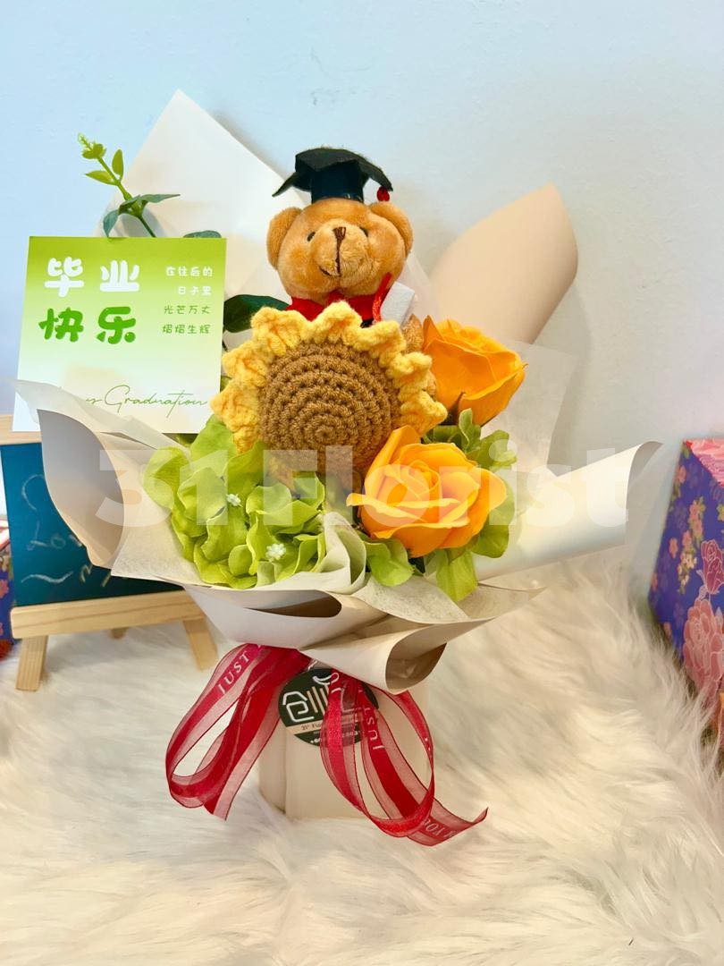 熊熊针织毕业花